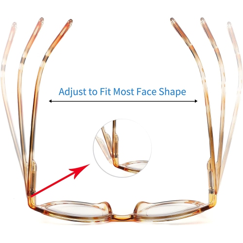 5 Pack Reading Glasses Blue Light Blocking,Stylish Womens Readers 1.0 Spring Hinge,Computer Eyeglasses Ladies