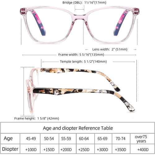 4 Pack Reading Glasses Blue Light Blocking for Women Men,Fashion Square Computer Readers with Spring Hinge,Anti