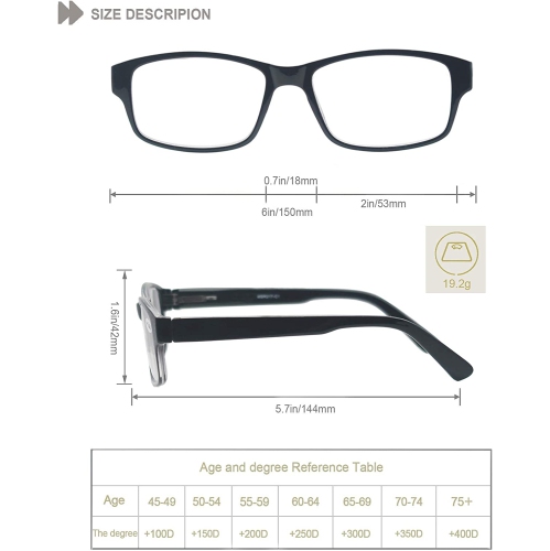 Reading Glasses Men Oversized Readers Large Square Frame GLasses Reading for Men Comfortable Flexible Spring Hinge 4