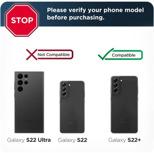 Arrière transparent pour Galaxy S22 plus de Samsung, étui magnétique compatible avec les accessoires et le chargement MagSafe