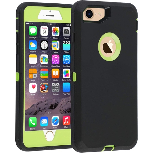 GENERIC  Case for Iphone 7/8, [Heavy Duty] 3 In 1 Built-In Screen Protector Cover Dust-Proof Shockproof Drop-Proof