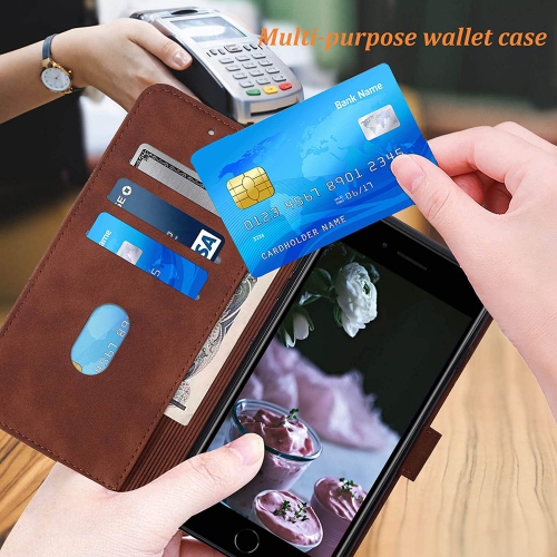 Compatible for iPhone 8 Plus Case Wallet,iPhone 7 Plus Case,iPhone 6/6S Plus Case,[Kickstand][Wrist Strap][Card Holder