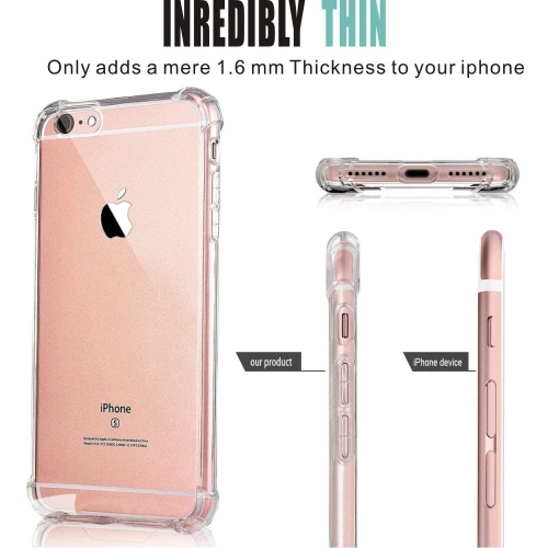 iPhone SE 2nd Generation New, iPhone 8, iPhone 7/6/6s Case, Screen Protector Slim Shock Absorption Reinforced Corner