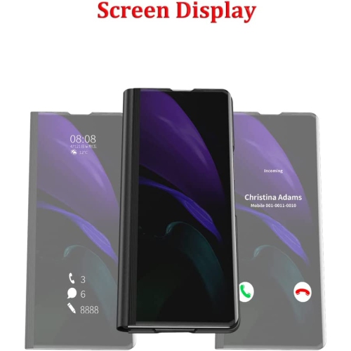 GENERIC  View Smart Window Phone Case for Samsung Galaxy Z Fold4 5G, Business Mirror Design Full Protective W
