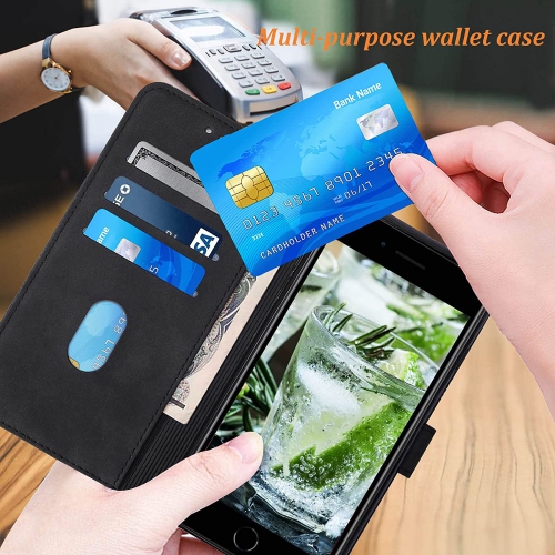 Compatible for iPhone 8 Plus Case Wallet,iPhone 7 Plus Case,iPhone 6/6S Plus Case,[Kickstand][Wrist Strap][Card Holder