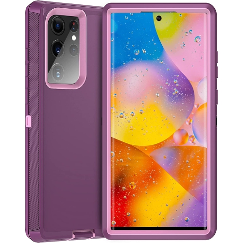 Samsung S22 Ultra Case, Heavy Duty Defender Shockproof Protection Bumper Rugged Case Soft TPU Hard PC Phone