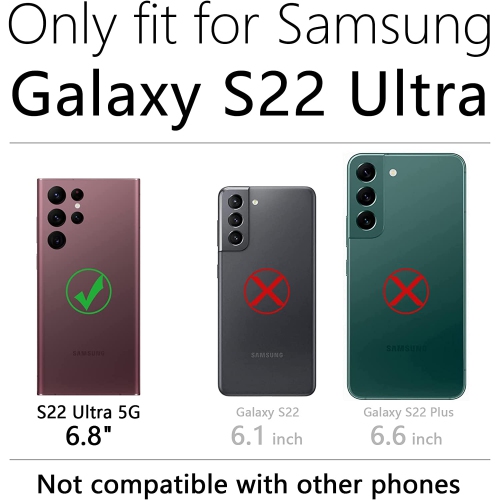 Samsung S22 Ultra Case, Heavy Duty Defender Shockproof Protection Bumper Rugged Case Soft TPU Hard PC Phone