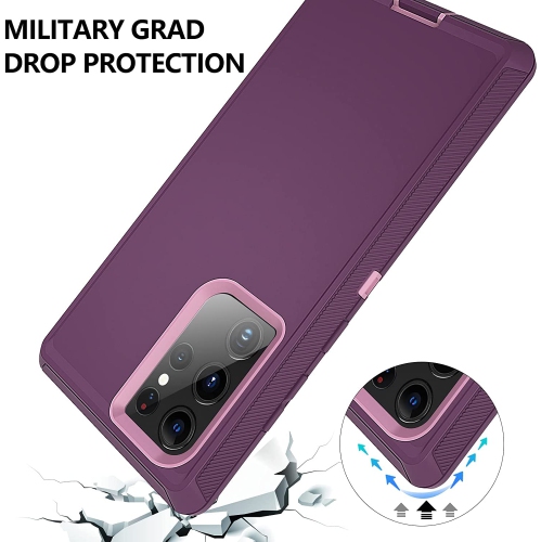 Samsung S22 Ultra Case, Heavy Duty Defender Shockproof Protection Bumper Rugged Case Soft TPU Hard PC Phone