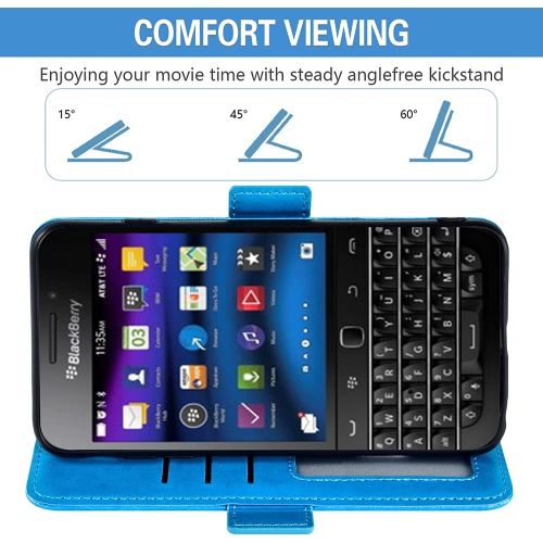Compatible with BlackBerry Classic Q20 Wallet Case and Screen Protector Credit Card Holder Flip Purse