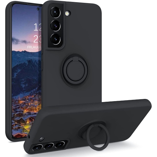 GENERIC  Samsung S22 Case, Galaxy S22 Case, Slim Soft Silicone Rotatable Ring Holder Kickstand Magnetic Car Mount