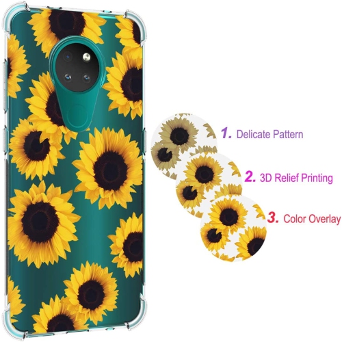 Designed for Nokia 6.2 case, Nokia 7.2 case, Shockproof Clear Soft Flexible TPU Slim Protective Phone Case