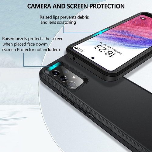 Pour le Galaxy A53 5G de Samsung, l’étui robuste antichoc 3-en-1 A53 5G de Samsung en TPUR souple et résistant aux chocs