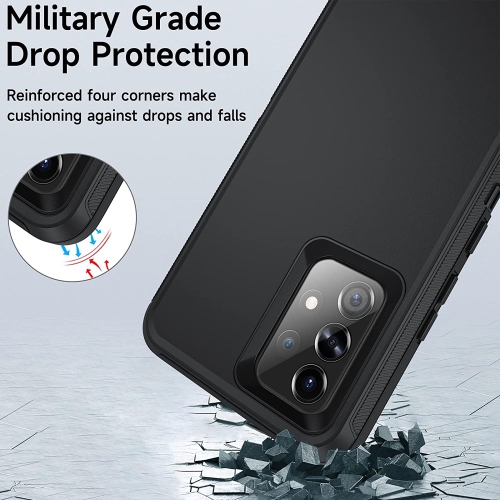 Pour le Galaxy A53 5G de Samsung, l’étui robuste antichoc 3-en-1 A53 5G de Samsung en TPUR souple et résistant aux chocs