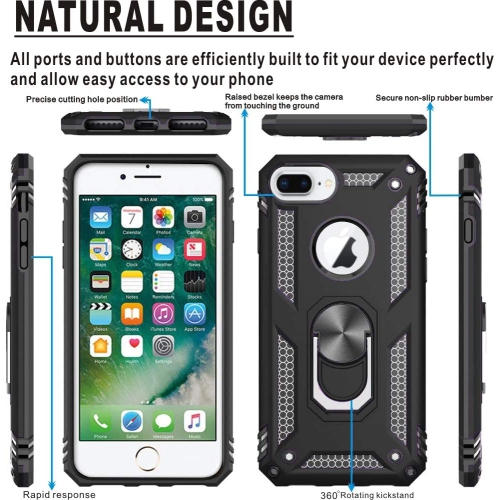 Compatible with iPhone 8 Plus, iPhone 7 Plus,iPhone 6s Plus/ 6 Plus Phone Case,Screen Protector 360 Degree