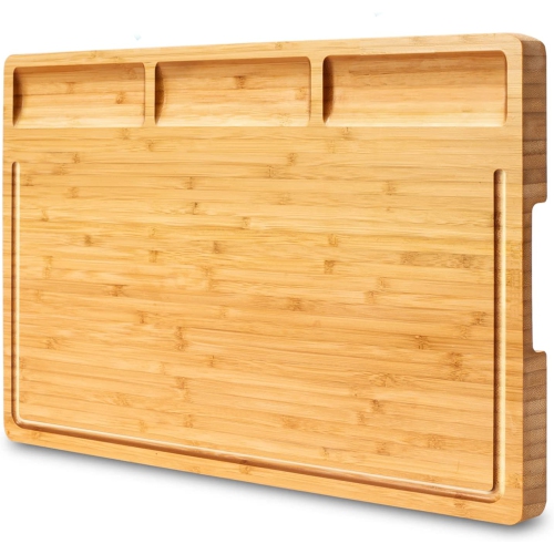 Heim Concept Premium Organic Bamboo Cutting Board, Brown