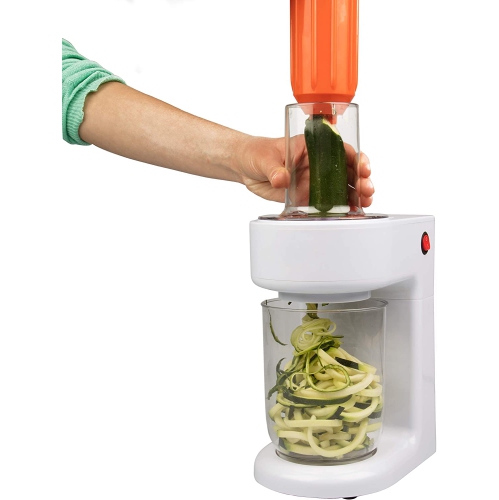 Découpeur en spirale électrique - machine à pâtes et nouilles aux légumes 3-en-1 - pâtes maison faibles en glucides, végétaliennes et sans gluten -