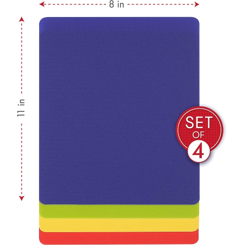 Heavy Duty Grippmat Cutting Boards, 8 by 11-Inch, Set of 4