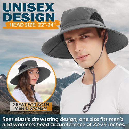 Chapeau de protection solaire à bord large unisexe