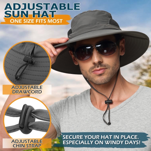 Chapeau de protection solaire à bord large unisexe