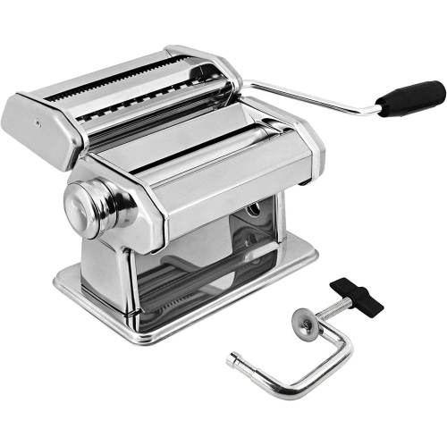 Stainless Steel Manual Pasta Maker Machine | with Adjustable Thickness Settings | Perfect for Professional
