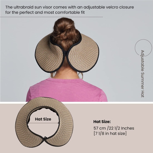 Tous les pare-soleil UltraBright pour femmes avec bordure en ruban et bande en molleton