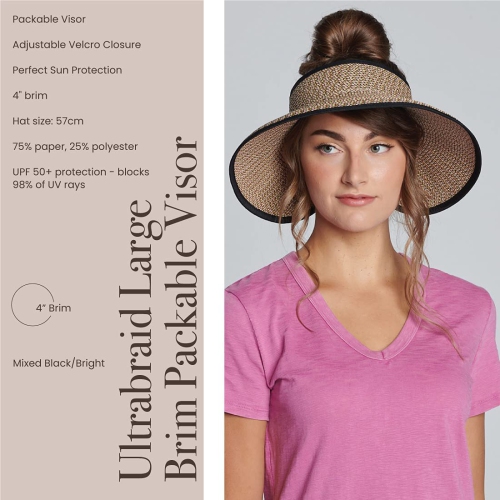 Tous les pare-soleil UltraBright pour femmes avec bordure en ruban et bande en molleton