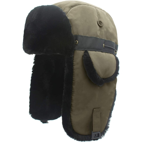 Bomber Hat Trapper Hat Winter Windproof Ski Hat with Ear Flaps