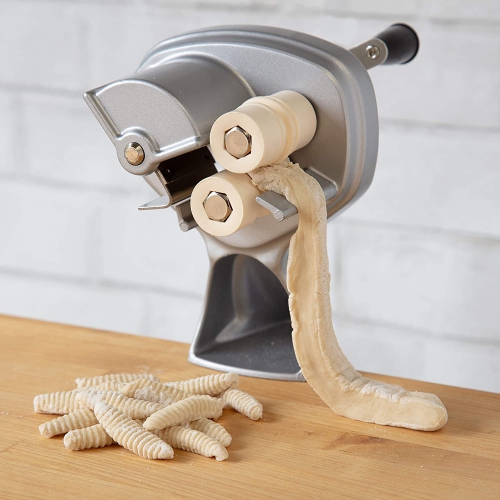 Machine à fabriquer Cavatelli avec rouleaux faciles à nettoyer - fait des gnocchis authentiques, des pâtes et plus encore - recettes incluses,