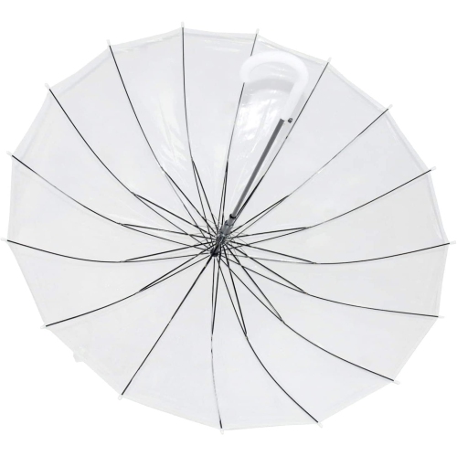 Parapluie de voyage transparent Bubble On ouvre automatiquement 16 côtes en acier très grand dôme en PVC résistant au vent KS10