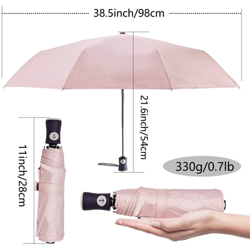 UV Sun Umbrella Compact Folding Travel Umbrella Auto Open Close Compact Folding Rain Umbrellas for Women Men