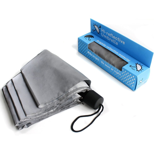 Parapluie repliable réfléchissant à haute visibilité