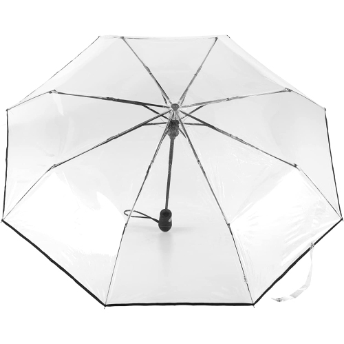 Ultra Clear Auto Open Umbrella, Black