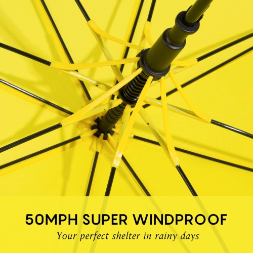 UV parapluie à ouverture automatique UPF 50+ avec poignée en J 50 po