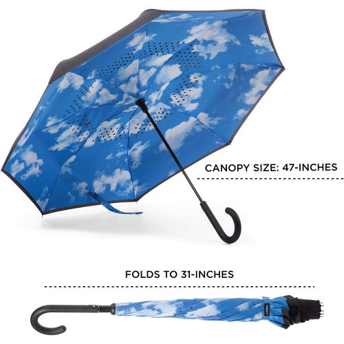 Parapluie repliable à fermeture en sens inverse InBrella pour femmes