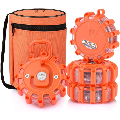 Trousse portative d’éclairage d’urgence DEL Road Flaes avec base magnétique et crochet pour voiture et bateau