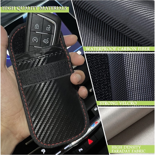 Faraday Box for Car Keys & 2 Pack Faraday Bag for Key Fob Protector, RFID Key Box Faraday Pouch Cage Car Key Signal
