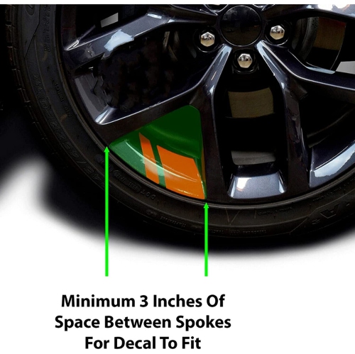 Wheel Decals Hash Stripe Stickers Fits 18"- 21" Wheels, 6Pcs Reflective Car Wheel Rim Decal Stripes Decoration