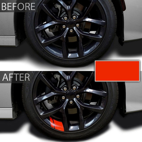 Wheel Decals Hash Stripe Stickers Fits 18"- 21" Wheels, 6Pcs Reflective Car Wheel Rim Decal Stripes Decoration