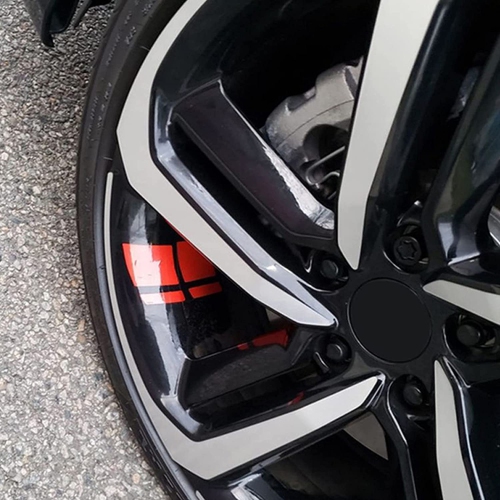 Wheel Decals Hash Stripe Stickers Fits 18"- 21" Wheels, 6Pcs Reflective Car Wheel Rim Decal Stripes Decoration