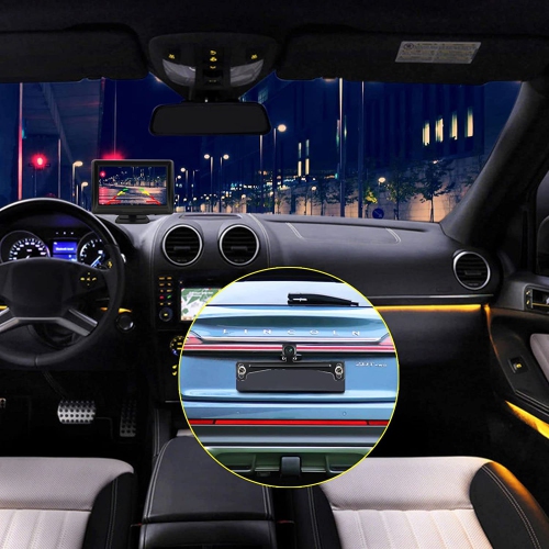 License Plate Backup Camera,Car RV Van Truck Rear View Front View Reverse Camera IP68 Waterproof HD Color 170 Degree