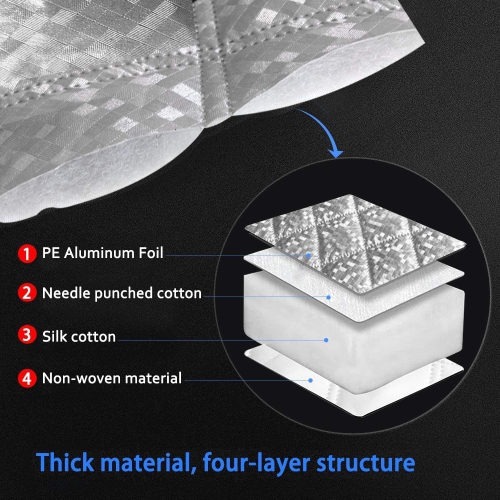 Windshield Snow Cover, Winter Frost Guard Windshield Cover for Car,Sun Protector Waterproof Dust Cover and Ice