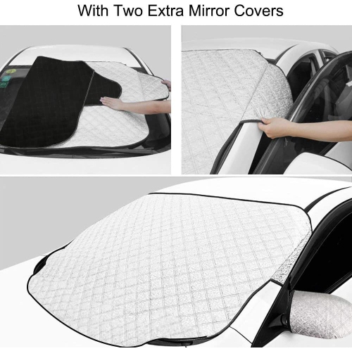 Windshield Snow Cover, Winter Frost Guard Windshield Cover for Car,Sun Protector Waterproof Dust Cover and Ice