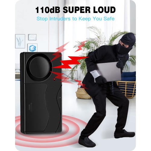 Anti-Theft Alarm Bike/Motorcycle/Vehicle Security Alarm, 110db Loud, Door and Window Alarm, Wireless Vibration