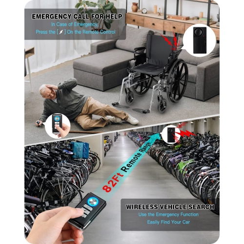 Anti-Theft Alarm Bike/Motorcycle/Vehicle Security Alarm, 110db Loud, Door and Window Alarm, Wireless Vibration