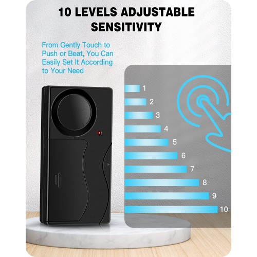 Anti-Theft Alarm Bike/Motorcycle/Vehicle Security Alarm, 110db Loud, Door and Window Alarm, Wireless Vibration