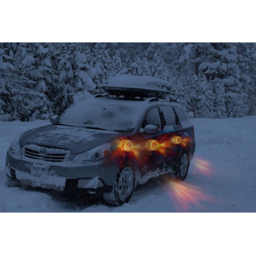 LED Road Flares Portable Emergency Lighting Flare Kit with Magnetic Base & Hook for Car and Boat