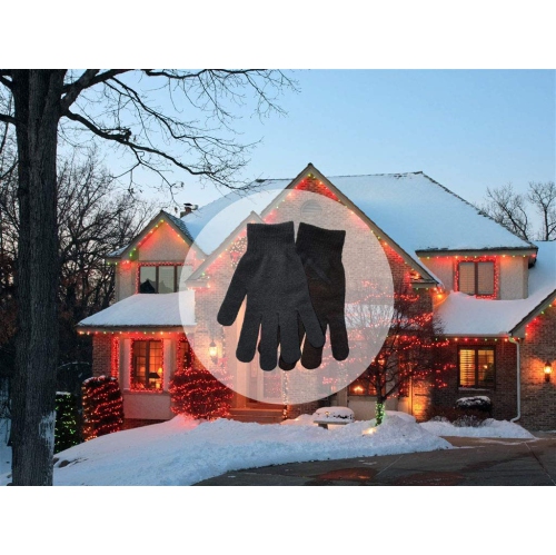 12 Pairs Black Winter Warm Knit Magic Gloves for Unisex Adults-One Size Fits All