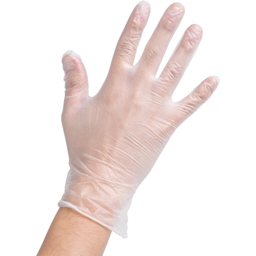 100 gants vinyle jetables transparents