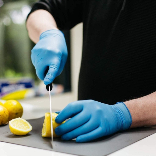Nitrile Disposable Gloves, Gloves Latex Free, Powder Free Gloves, Food Grade Gloves, 100 Pc L Size, Blue