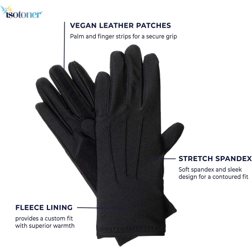 Gants doublés en molleton extensible classiques pour femmes